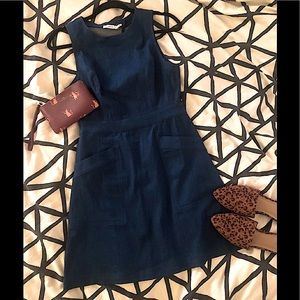 XS - LUSH - Chambray Denim Dress (with cutout)